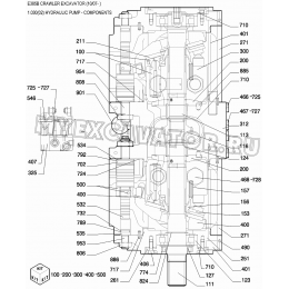 Насос гидравлический/HYDRAULIC PUMP - COMPONENTS New Holland E385B