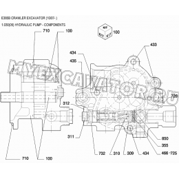 Насос гидравлический/HYDRAULIC PUMP - COMPONENTS New Holland E385B