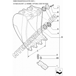 Ковш/BUCKET - (L=1000MM) - OPTIONAL CODE 781107078 New Holland E385B