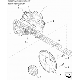 Насос гидравлический/HYDRAULIC PUMP New Holland E385B