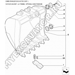 Ковш/BUCKET - (L=1700MM) - OPTIONAL CODE 781681008 New Holland E385B