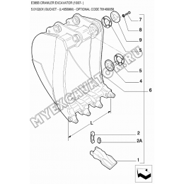 Ковш/BUCKET - (L=850MM) - OPTIONAL CODE 781499058 New Holland E385B