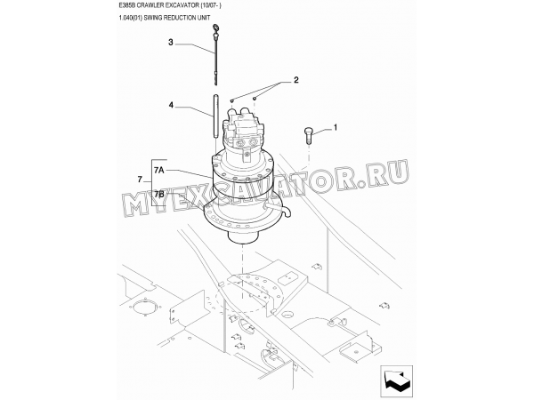 Механизм поворота/SWING REDUCTION UNIT New Holland E385B