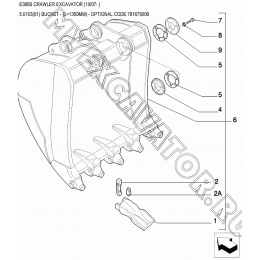 Ковш/BUCKET - (L=1350MM) - OPTIONAL CODE 781679008 New Holland E385B