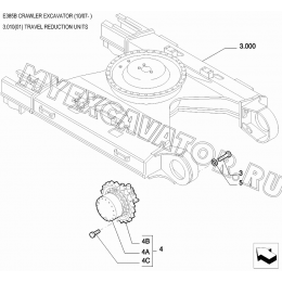 Привод хода/TRAVEL REDUCTION UNITS New Holland E385B