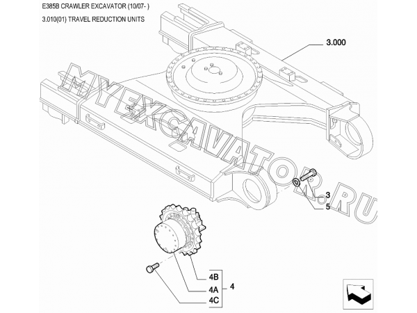 Привод хода/TRAVEL REDUCTION UNITS New Holland E385B
