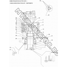Механизм поворота/SWING REDUCTION UNIT - COMPONENTS New Holland E385B