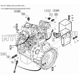 Установка двигателя/MOTOR MOUNTING PARTS 13.011(2988767000) New Holland MH City