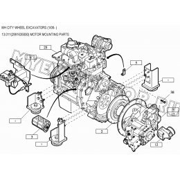 Установка двигателя/MOTOR MOUNTING PARTS 13.011(2991635000) New Holland MH City