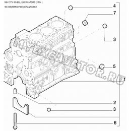 Блок цилиндров/CRANKCASE 96.018(2985307000) New Holland MH City