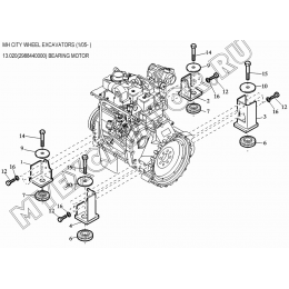 Подвеска двигателя/BEARING MOTOR 13.020(2988440000) New Holland MH City