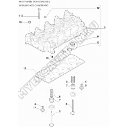 Головка блока цилиндров/CYLINDER HEAD 96.060(2985314000) New Holland MH City