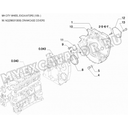 Крышки/CRANKCASE COVERS 96.142(2985313000) New Holland MH City