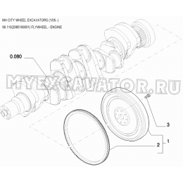 Маховик/FLYWHEEL - ENGINE 96.110(2985169001) New Holland MH City