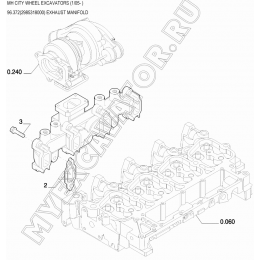 Выпускной коллектор/EXHAUST MANIFOLD 96.372(2985318000) New Holland MH City
