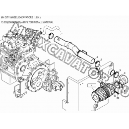 Установка воздушного фильтра/AIR FILTER INSTALL.MATERIAL 13.500(2988472000) New Holland MH City
