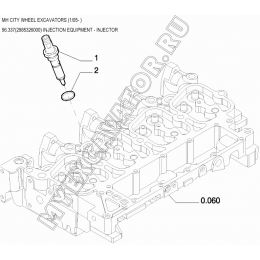 Форсунка/INJECTION EQUIPMENT - INJECTOR 96.337(2985326000) New Holland MH City