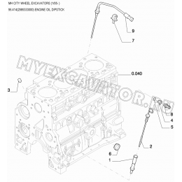 Масляный щуп/ENGINE OIL DIPSTICK 96.414(2985333000) New Holland MH City