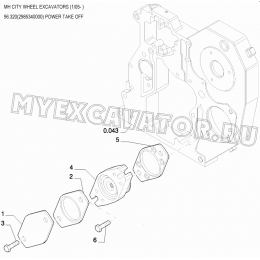 Отбор мощности/POWER TAKE OFF 96.320(2985340000) New Holland MH City