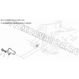 Ось гидроцилиндра стрелы/BEARING BOOM CYLINDERS 01.650(2988535000) New Holland MH City