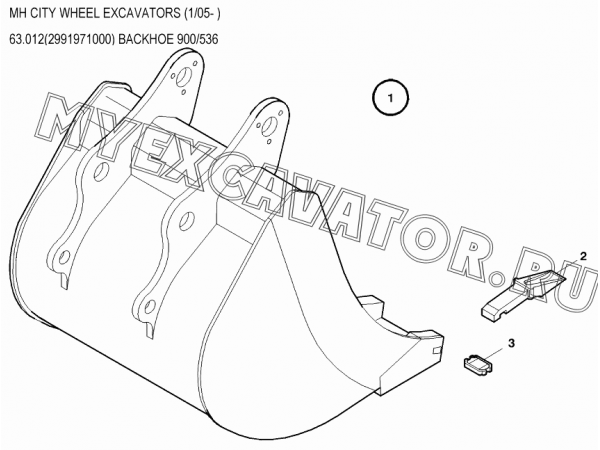 Рабочее оборудование/BACKHOE 900/536 63.012(2991971000) New Holland MH City