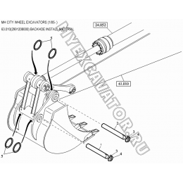 Рабочее оборудование/BACKHOE INSTALL.MATERIAL 63.010(2991208000) New Holland MH City
