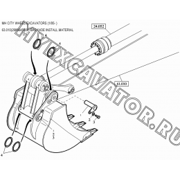 Рабочее оборудование/BACKHOE INSTALL.MATERIAL 63.010(2989645000) New Holland MH City