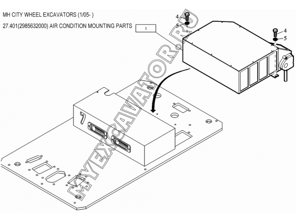 Кондиционер/AIR CONDITION MOUNTING PARTS 27.401(2985632000) New Holland MH City