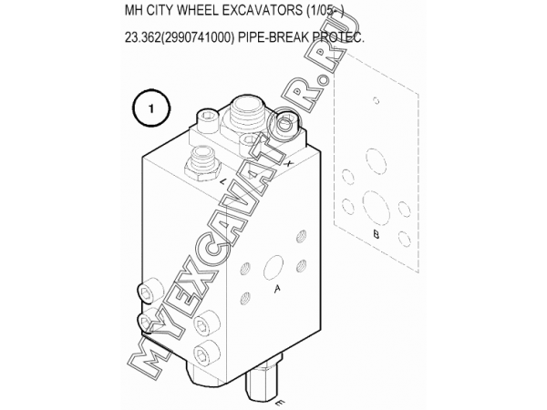 Гидросистема/PIPE-BREAK PROTEC. 23.362(2990741000) New Holland MH City