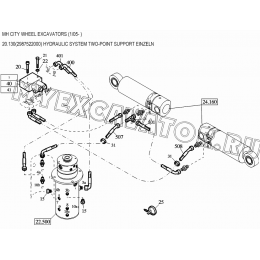 Гидросистема/HYDRAULIC SYSTEM TWO-POINT SUPPORT EINZELN 20.130(2987522000) New Holland MH City