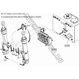 Гидросистема/PIPE-BREAK PROTEC. BOOM CYLINDERS 76.210(2985357000) New Holland MH City