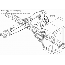 Гидросистема/NECK CYLINDER INSTALL.MATERIAL 24.190(2991169000) New Holland MH City