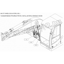 Гидросистема/PIPE-BREAK PROTEC. INSTALL.MATERIAL MONOBLOC BOOM 76.200(2991965000) New Holland MH City