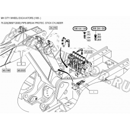 Гидросистема/PIPE-BREAK PROTEC. STICK CYLINDER 76.220(2989712000) New Holland MH City