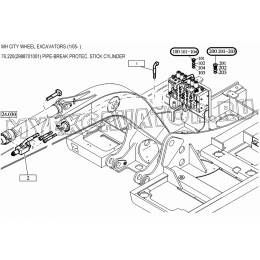 Гидросистема/PIPE-BREAK PROTEC. STICK CYLINDER 76.220(2988701001) New Holland MH City