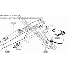 Гидросистема/PIPE-BREAK PROTEC. STICK CYLINDER MOUNTING PARTS 76.221(2989711000) New Holland MH City