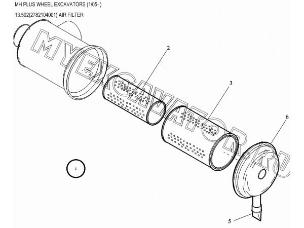Воздушный фильтр/AIR FILTER 13.502(2782104001) New Holland MH Plus