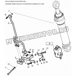 Гидросистема/HYDRAULIC SYSTEM BOOM CYLINDERS LEFT-HAND 20.600(2987145000) New Holland MH Plus