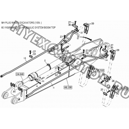 Гидросистема/HYDRAULIC SYSTEM BOOM TOP 60.110(8926897000) New Holland MH Plus