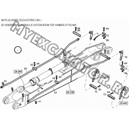 Гидросистема/HYDRAULIC SYSTEM BOOM TOP HAMMER ATTACHMT. 60.130(655528000) New Holland MH Plus