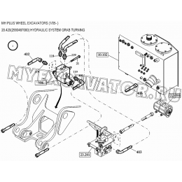 Гидросистема/HYDRAULIC SYSTEM GRAB TURNING 20.420(2990487000) New Holland MH Plus