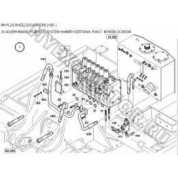 Гидросистема/HYDRAULIC SYSTEM HAMMER ADDITIONAL FUNCT. MONOBLOC BOOM 20.442(2991964000) New Holland MH Plus