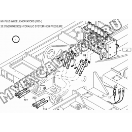 Гидросистема/HYDRAULIC SYSTEM HIGH PRESSURE 20.310(2991482000) New Holland MH Plus