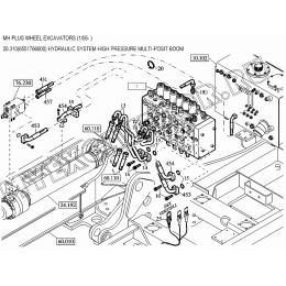 Гидросистема/HYDRAULIC SYSTEM HIGH PRESSURE MULTI-POSIT BOOM 20.310(6551766000) New Holland MH Plus