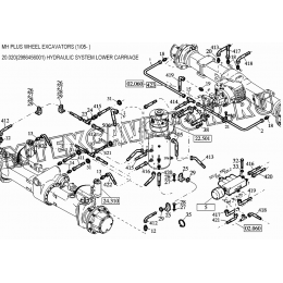 Гидросистема/HYDRAULIC SYSTEM LOWER CARRIAGE 20.020(2986456001) New Holland MH Plus