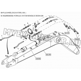 Гидросистема/HYDRAULIC SYSTEM MONOBLOC BOOM 4,8M 60.160(2990045000) New Holland MH Plus