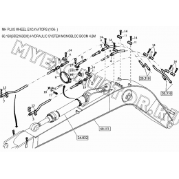 Гидросистема/HYDRAULIC SYSTEM MONOBLOC BOOM 4,8M 60.160(6552163000) New Holland MH Plus