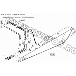 Гидросистема/HYDRAULIC SYSTEM QUICK-HITCH 71.520(2946485002) New Holland MH Plus