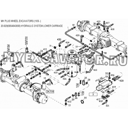 Гидросистема/HYDRAULIC SYSTEM LOWER CARRIAGE 20.020(6554043000) New Holland MH Plus