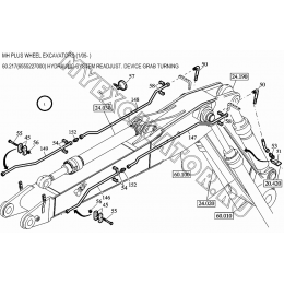 Гидросистема/HYDRAULIC SYSTEM READJUST. DEVICE GRAB TURNING 60.217(6555227000) New Holland MH Plus